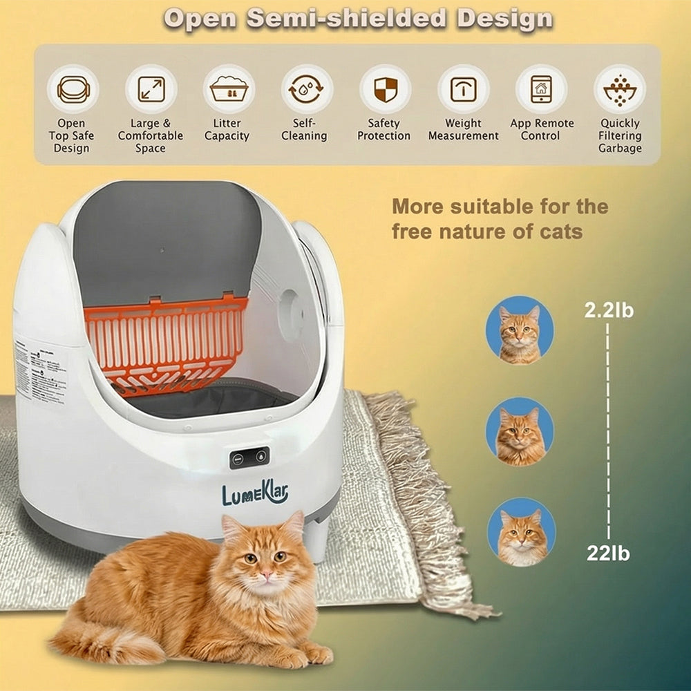 Kelvaro OmniClean™ Pro | Smart Self-Cleaning Litter Box with App Control