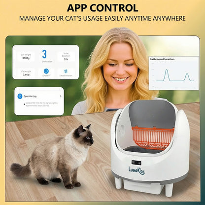 Kelvaro OmniClean™ Pro | Smart Self-Cleaning Litter Box with App Control